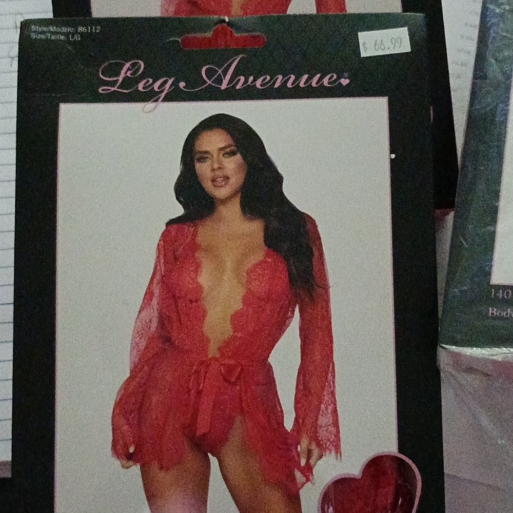 3 piece lace teddy matching robe